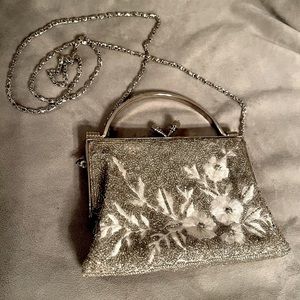 Beaded bridal purse - Jessica McClintock